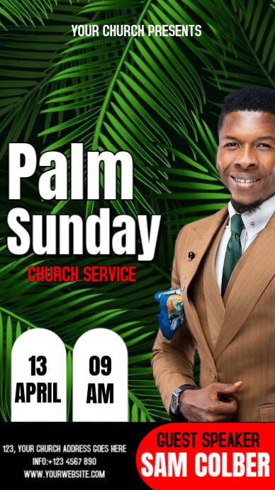 Palm Sunday  Digital Display (9:16) template