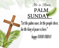 Palm Sunday greeting card Mellemstort rektangel template