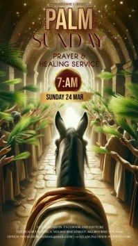 palm sunday instagram story template