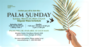 Turquoise Palm Sunday Church Event Facebook Shared Image Template