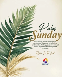 Palm sunday messaging Instagram Portrait template