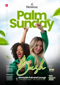 Palm Sunday Party Bash Template A4
