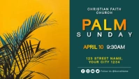 Palm Sunday Service Church Flyer Encabezado de blog template