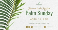 Palm Sunday Service Church Flyer Facebook Shared Image template