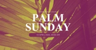 Palm Sunday Service Church Flyer Couverture d'événement Facebook template