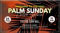Palm sunday service Display digitale (16:9) template