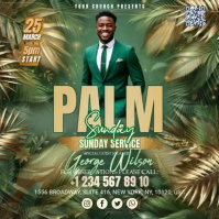 Palm Sunday Service Publicación de Instagram template