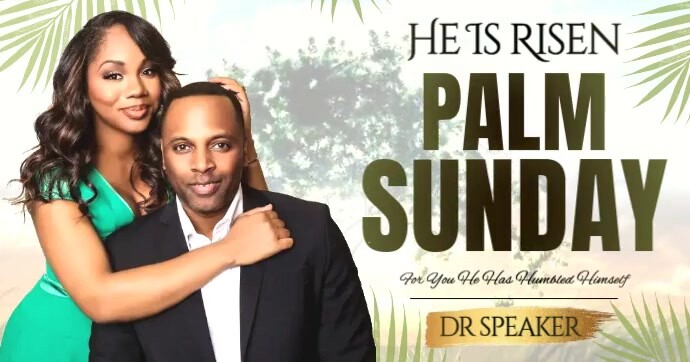 Palm Sunday Service Facebook Shared Image template