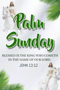 Palm Sunday service design template flyer Pinterest Graphic