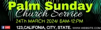 Palm Sunday service design template flyer LinkedIn Background Image