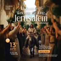 Palm Sunday Service Post Template Message Instagram