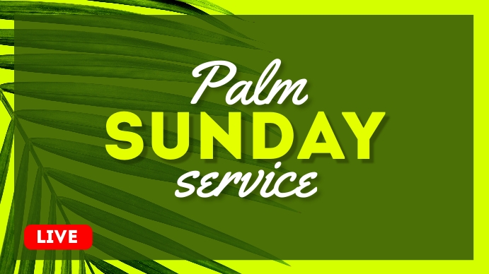 Palm sunday service youtube thumbnail template