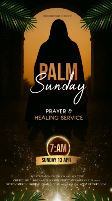 Palm Sunday template Instagram-verhaal
