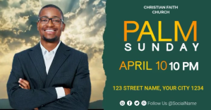 Palm Sunday Video Ads Facebook Gedeelde Prent template