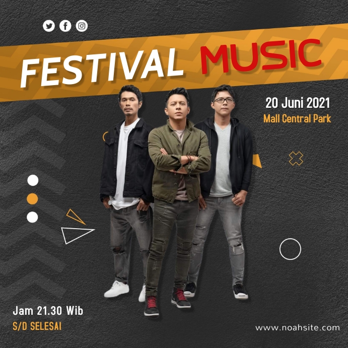 Pamflet konser musik festival Template PosterMyWall