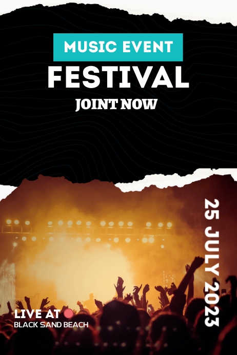 Pamflet music event Template | PosterMyWall