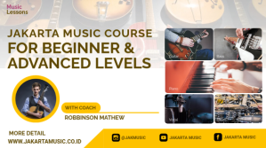 White Music Course Promotion Digital Display Template