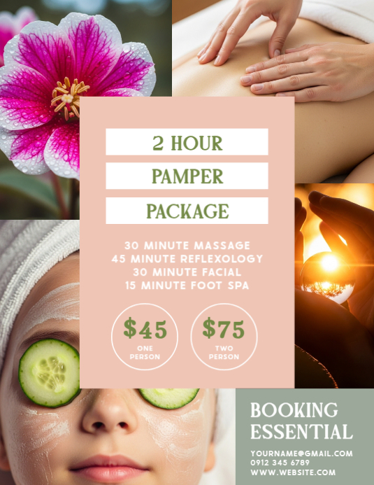 Pamper Package Deal 传单(美国信函) template