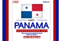 Panama Independence Day Flag template