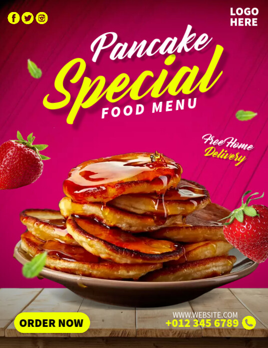 Pancake Ads Template | PosterMyWall Pancake Ads Template | PosterMyWall