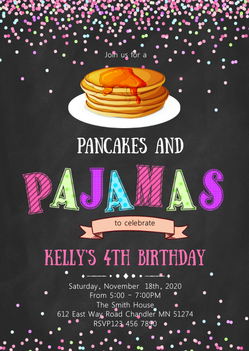 Modele Invitation Anniversaire Pancake Et Pyjama Postermywall Modele Invitation Anniversaire Pancake Et Pyjama Postermywall