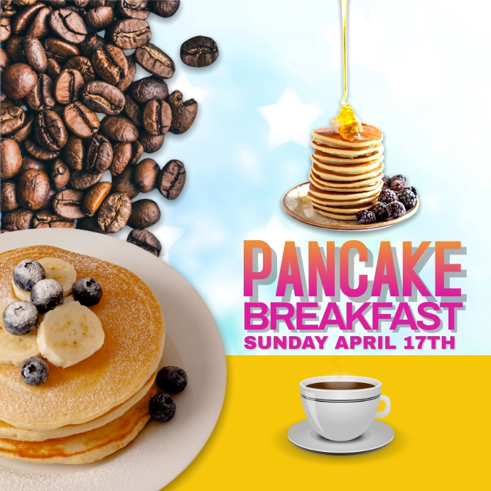 Pancake Breakfast Brunch Instagram Post Template | PosterMyWall