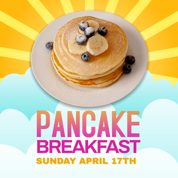Pancake Breakfast Brunch Instagram Post Template | PosterMyWall