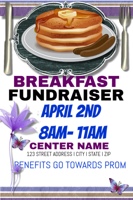 Pancake Breakfast Fundraiser Flyer Template