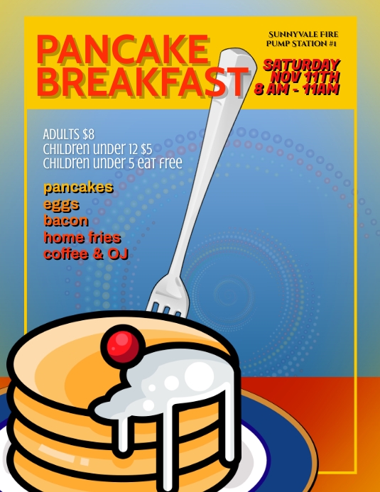 Pancake Breakfast Event Flyer Template PosterMyWall