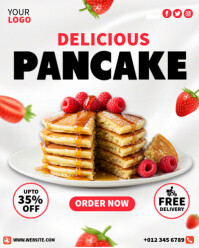 pancake brunch ads Instagram Portrait template
