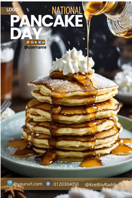 Pancake Day Poster template