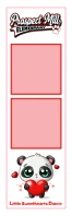 Panda Bear Valentine Photo Strip Frame Templa Banner 2' × 6' template