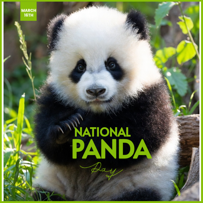 Panda Day Instagram Post Template | PosterMyWall