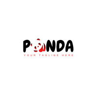 Panda/logo/brand/business/animal/unique/symbol/identity/icon/elegant/typography/letter Logo template