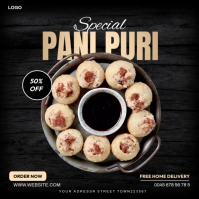 Pani puri poster Square (1:1) template