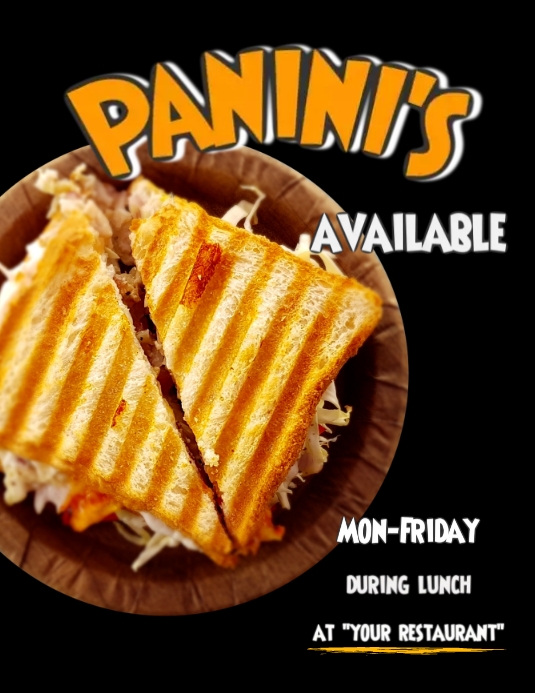 Panini Sandwich (1) Template PosterMyWall
