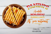 Panini Sandwich Etykieta template