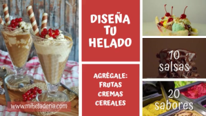 Brun Ice Cream Design Digitalt display Template