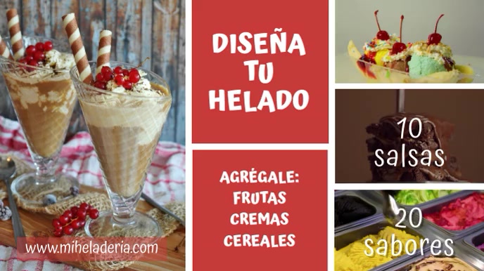 pantalla digital para heladería Ekran reklamowy (16:9) template