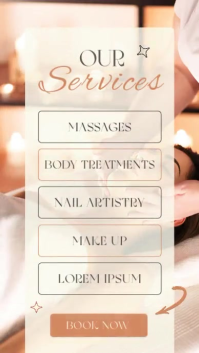 Pantone Professional Elegant list based Elegant Beauty & Spa Services list Instagram Story template