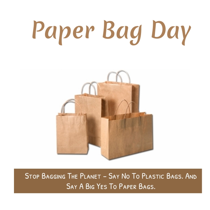 paper bag day Instagram Post template
