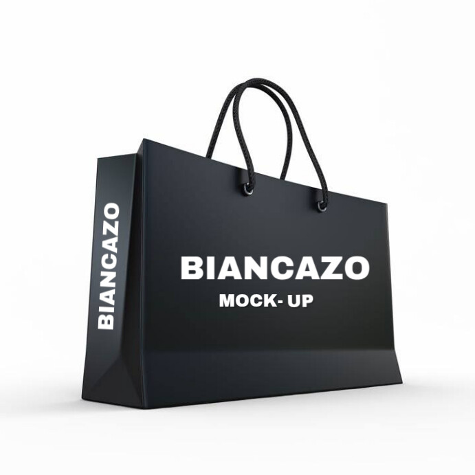 Paper bag with text Instagram Post template