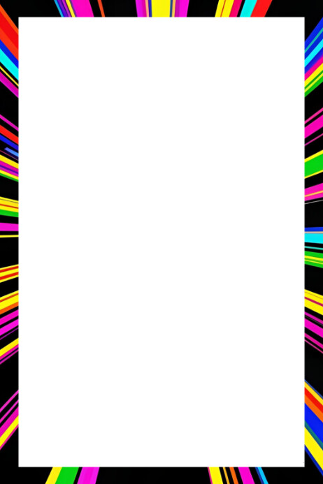 paper page border with color for children |  24 x 36 in colour splash design template โปสเตอร์