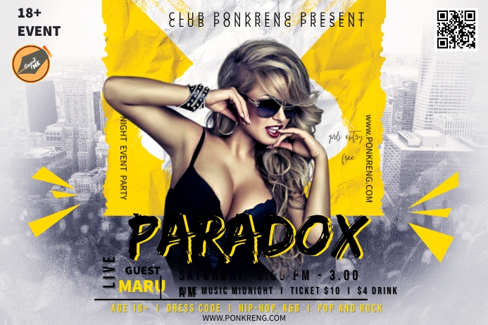 Paradox Party Poster template