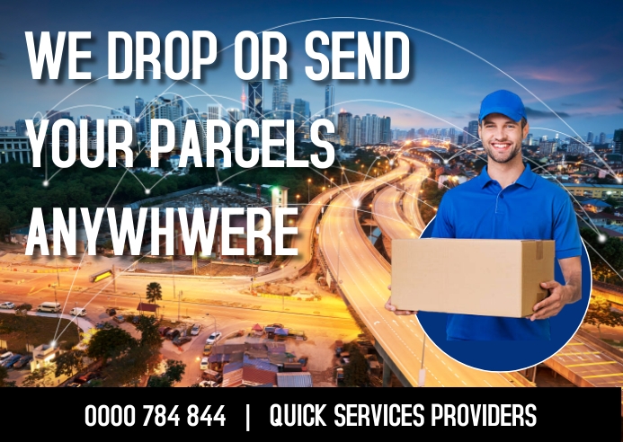 PARCEL DELIVERY FLIER Template | PosterMyWall
