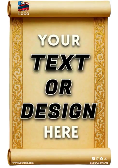 Parchment Scroll A4 template