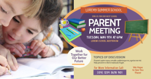Parent Meeting Facebook Shared Image template