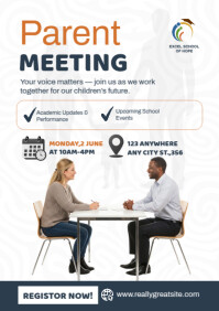White Parent Meeting A4 Template