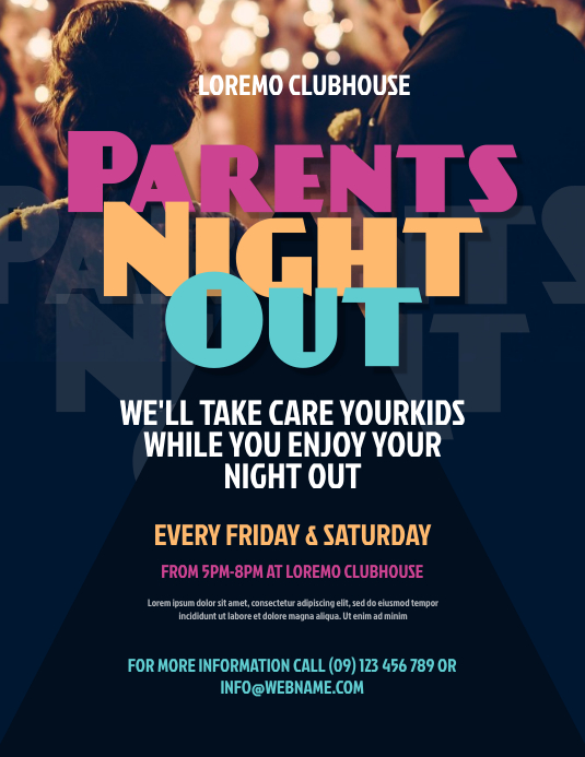 Parents Night Out Flyer Flyer Template PosterMyWall
