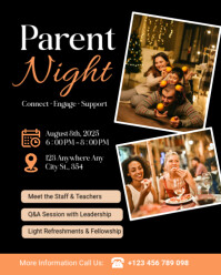 Parent Night Out Poster Template – Fun Evening for Kids & Free Time for Parents Instagram Portrait